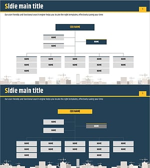 Construction Illustration Template for Organization Structure Visualization