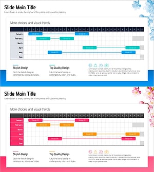 스케줄 관리 다이어그램 - 블루 핑크 테마
