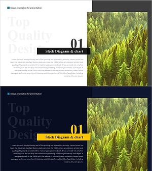 울창한 숲 챕터 – 슬리크한 인트로 슬라이드 디자인