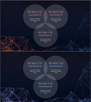 우주 테마 중첩 다이어그램 – 사업 비전 및 전략