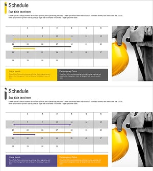 건설 일정 체계를 위한 다이어그램 슬라이드 – 체계적 운영 계획