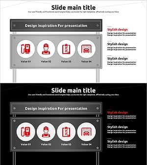 자동차 관리 체계를 위한 다이어그램 슬라이드