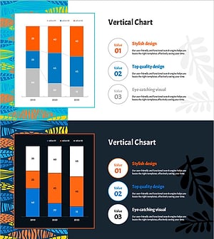 Summer Template Vertical Bar Segment Graph