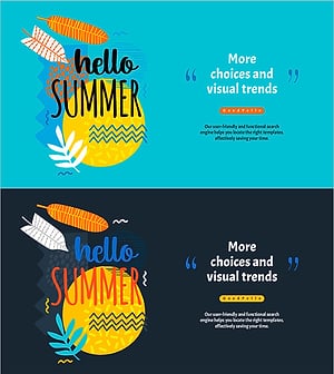 여름 일러스트와 메시지 – 생동감을 담은 인트로