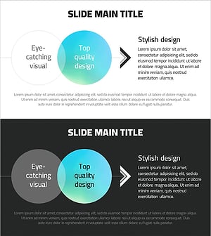 그라데이션 중첩 원형 다이어그램 – 사업 전략을 시각화하다