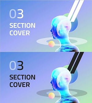 염색체 테마 와이드 피피티 템플릿 간지 03 - 미래를 담은 섹션 커버