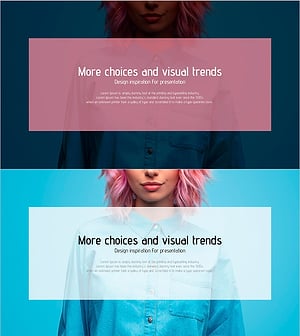 화보 모델과 메시지 박스 – 프레젠테이션을 위한 디자인 영감