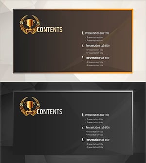 Table of Contents for Award Template – Professional Structure