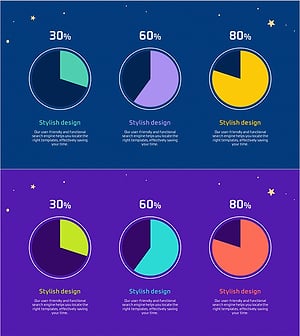 우주 일러스트 테마 원 그래프