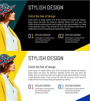 유니크 패션 모델과 텍스트로 사업 추진 전략 소개 – 스타일과 혁신