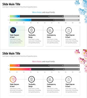 체계적인 데이터 전략 다이어그램 및 가로막대 그래프