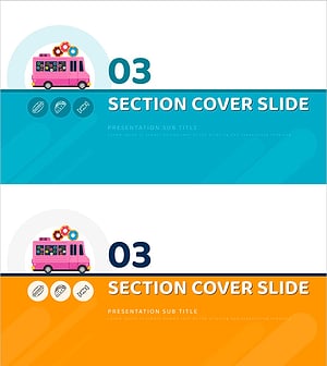Decorate Your Section Cover with Food Truck PPT Style