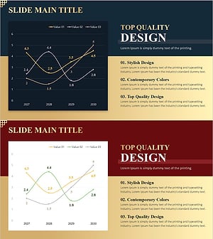 라운드 라인차트로 사업 전략 시각화 – 시장 분석과 성과 강조