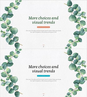 유칼립투스 메시지 슬라이드 – 감성 가득한 인트로 및 아웃트로