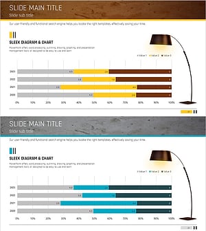 스택형 차트를 통한 시장 동향 분석 – 실내 조명 활용
