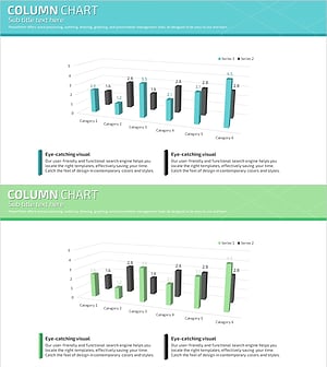 3D Bar Chart Bundle – Market and Competition Analysis