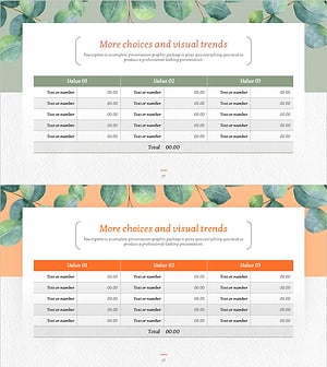 유칼립투스 테이블 프레젠테이션 슬라이드