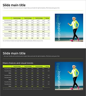 스포츠 데이터 분석을 위한 슬라이드 템플릿 – 시장 동향과 정보 이해