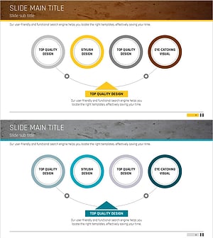사업 비전 및 목표 슬라이드 – 클러스터 다이어그램