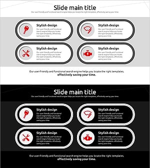 설비 및 보수 지원방안 템플릿 – 운영계획을 강조하는 클러스터 다이어그램