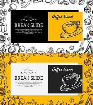 커피타임 슬라이드 – 아웃트로와 간지