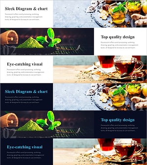 우리 시그니처 티를 홍보하는 매력적인 슬라이드