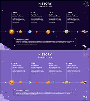 Solar System Illustration Timeline Diagram – Capturing the Journey of Innovation