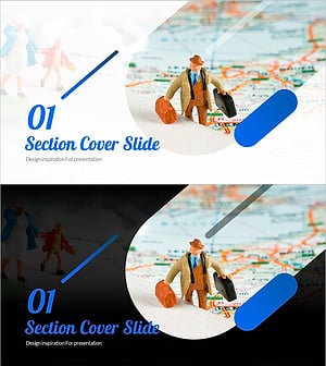 Blue Diagonal Travel Plan Template Section Cover01