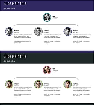 Simple Round Business Organization Chart – Clear Company Structure