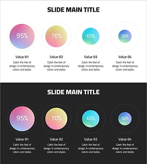 그라데이션 원 테마 개발현황 그래프