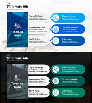 여행을 위한 숙소 슬라이드 – 클러스터형 다이어그램 디자인