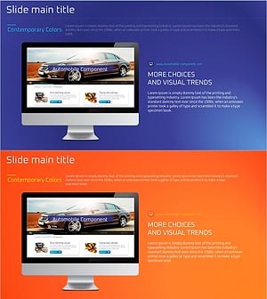 자동차 홈페이지 서비스 슬라이드 템플릿 – 혁신적인 디자인