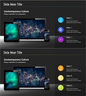 천문학 테마 목업 이미지 & 다이어그램 - 현대적 색상을 활용한 시각적 프레젠테이션