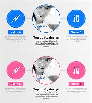 Experimental Achievement Goal Strategy PowerPoint Template – Cluster Design