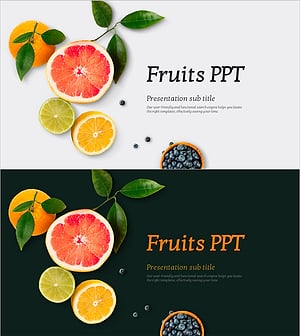 Fruit PPT Cover – Delivering Freshness and Vitality