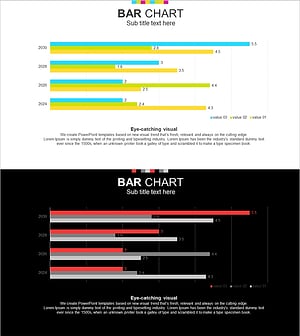 White Black Bundle Horizontal Bar Graph