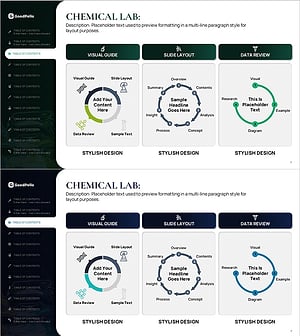 화학 실험실 프레젠테이션 템플릿 – 데이터 분석과 시각화의 조화