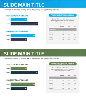 Blue Green Horizontal Bar Graph – Optimized for Market and Competitive Analysis