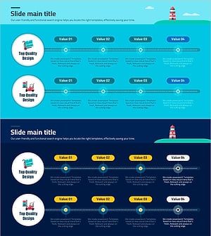 스마트 물류 시스템 슬라이드 템플릿 – 혁신적인 클러스터 디자인