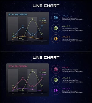 라인 차트를 활용한 데이터 시각화 – 현대적 디자인