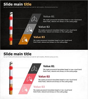 폐암 단계 시각화를 위한 단일 슬라이드 템플릿