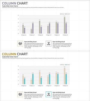 건축 비교 그래프 – 경쟁 우위를 시각화한 슬라이드