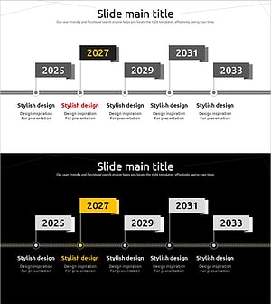 깃발형 로드맵 슬라이드 – 사업 추진 전략 시각화