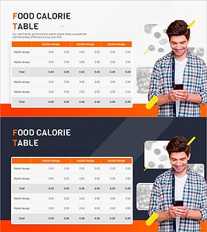 음식 칼로리 테이블 PPT – 효과적인 건강 관리 도구