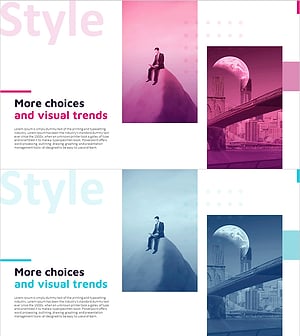 Pink Blue Business Service Introduction Slide