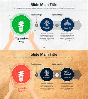 친환경 아이디어 전략 슬라이드 템플릿