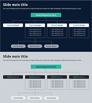 Navy Gray Organization Chart Diagram – Efficient Structure Representation
