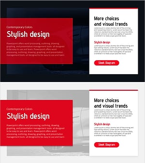 자동차 배경과 빨간 색 박스를 활용한 리스크 관리 슬라이드