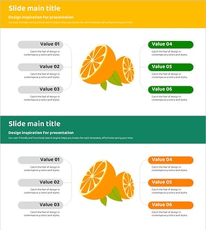 Orange Illustration Diagram – Fresh and Creative Presentation