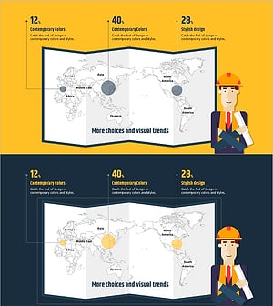 나라별 분석 수치를 시각화한 맵 슬라이드 – 마케팅 전략